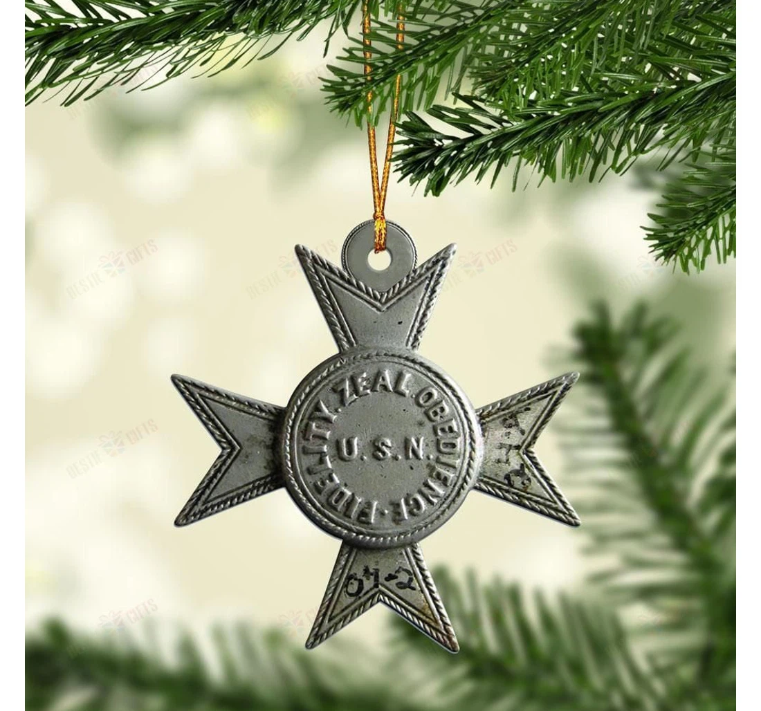 Personalized Medai Army Usa Mica Ornament