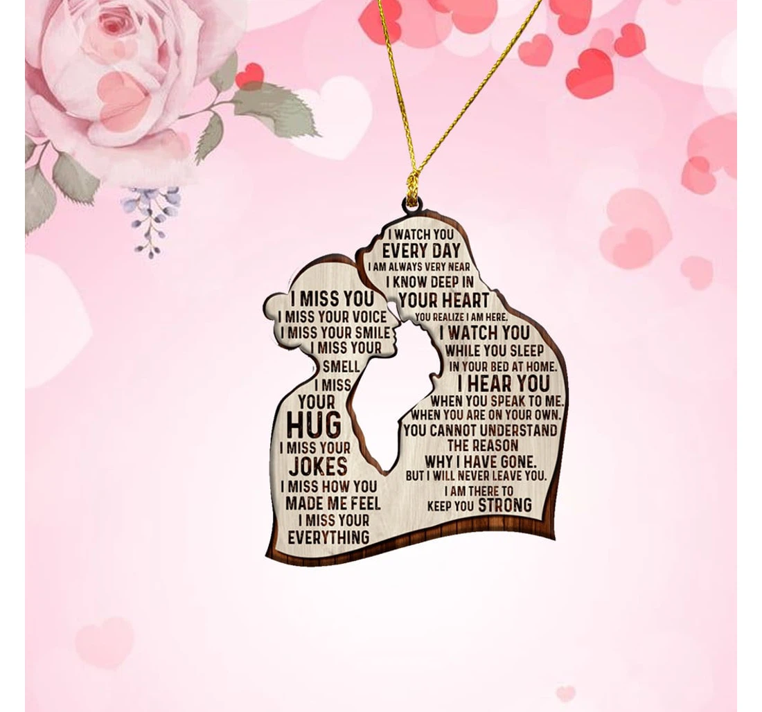 Personalized Memorial Gift Valentine's Day I Miss You Ornament