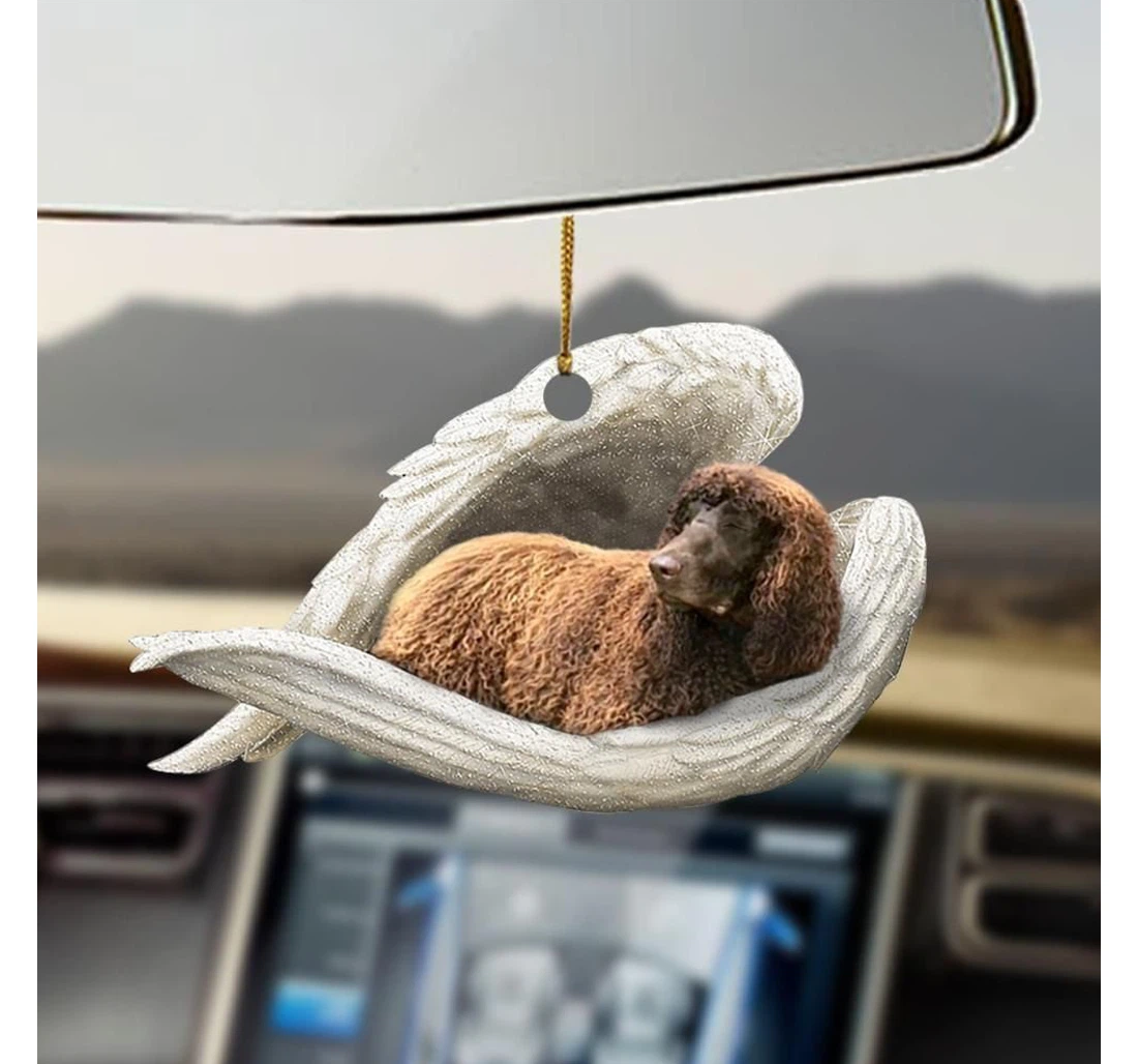 Personalized Irish Water Spaniel Sleeping Angel Ornament