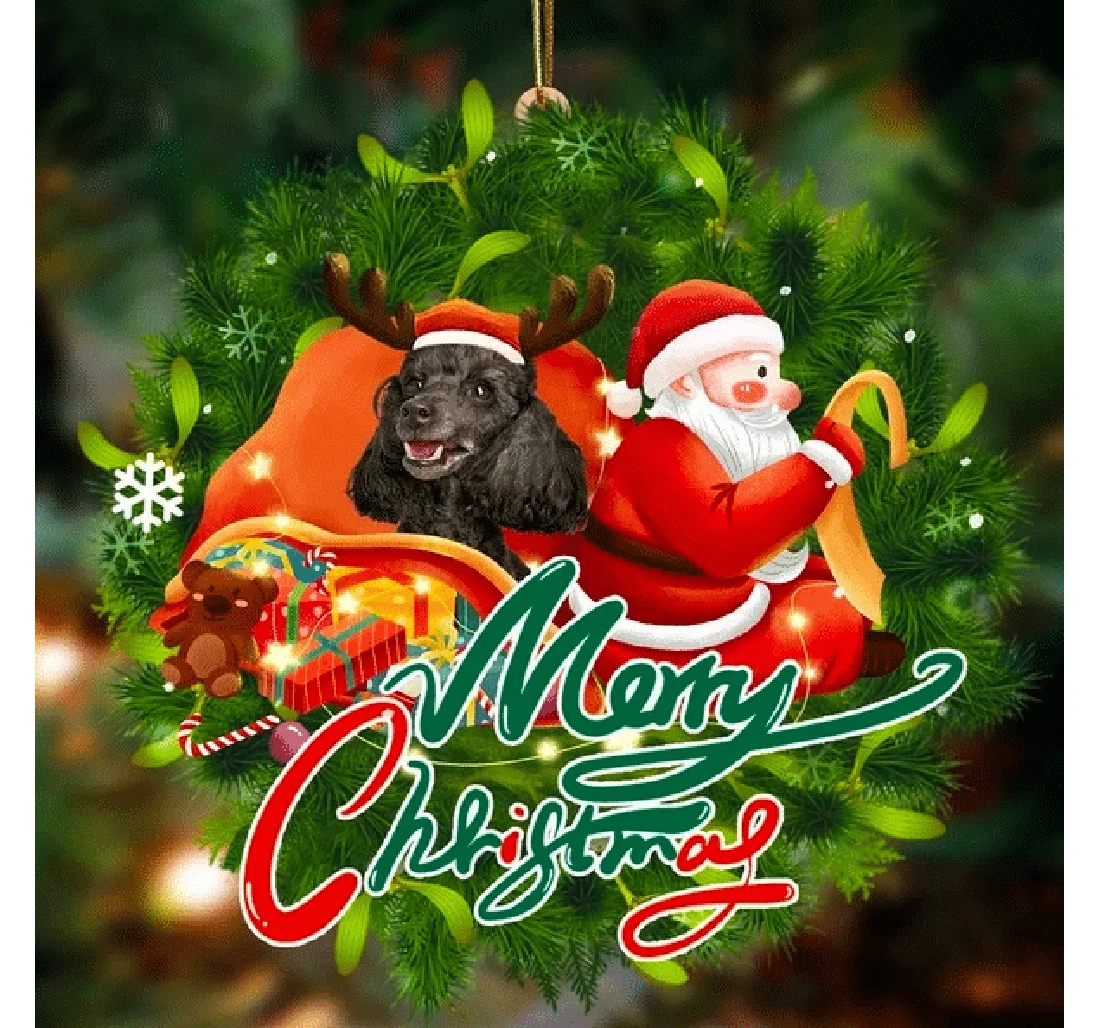 Poodle Christmas Ornament