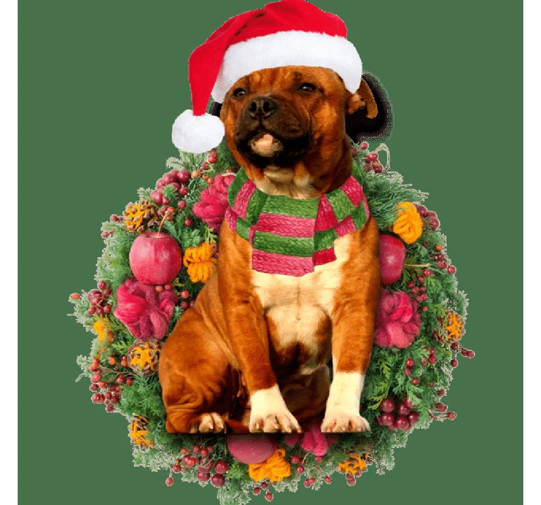 Staffie Christmas Ornament
