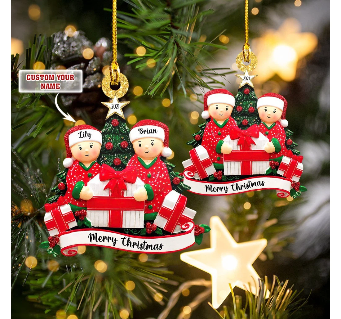 Personalized Merry Christmas Couple Christmas Ornament