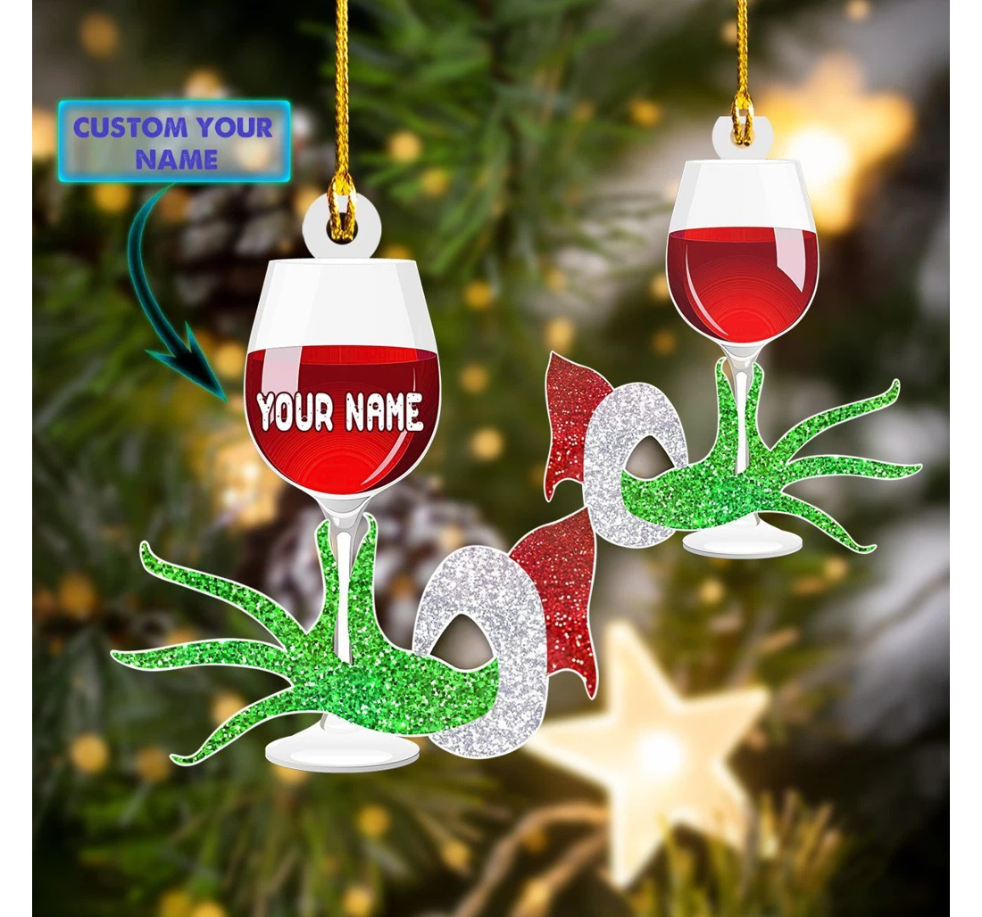 Personalized Christmas Wine Christmas Ornament