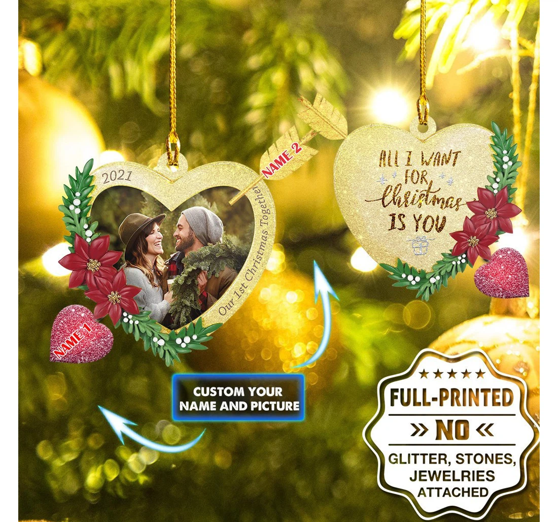 Personalized All I Want For Christmas Is You Christmas Ornament