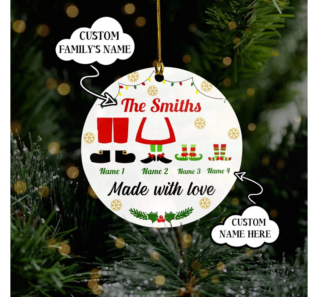 Personalized Xmas Family Christmas Ornament