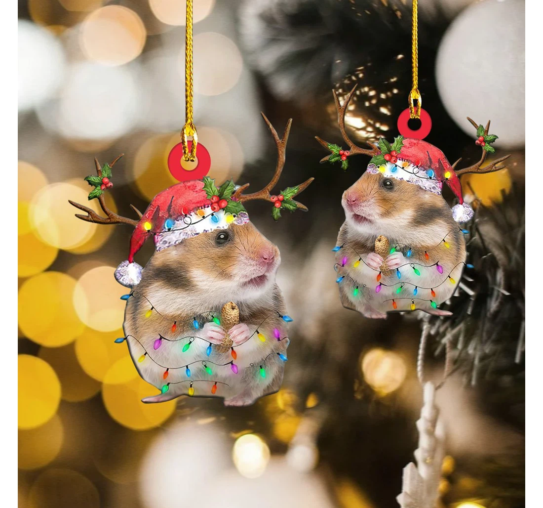 Hamster Christmas Ornament