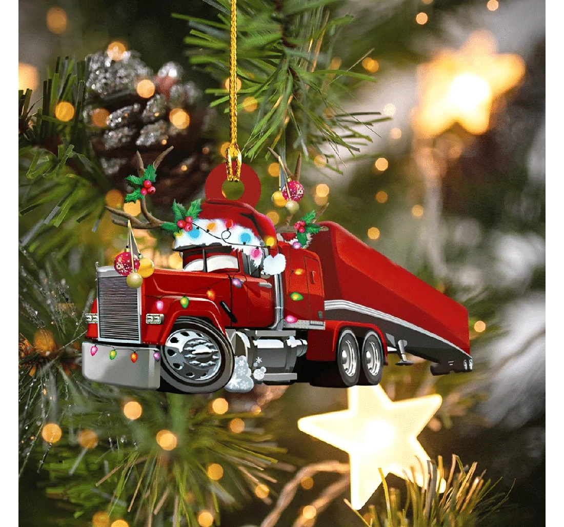 Trucker Christmas Ornament