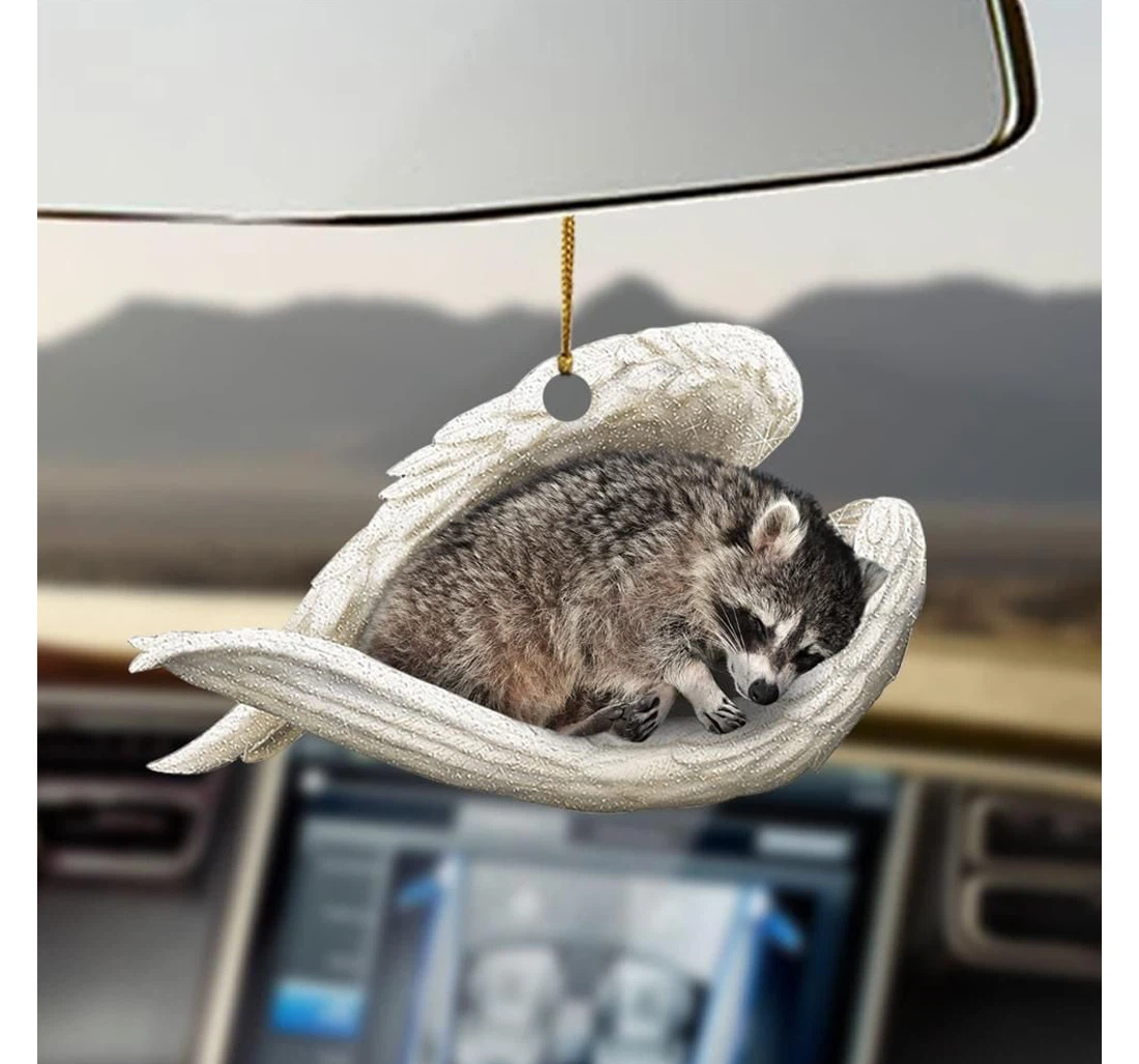 Personalized Raccoon Sleeping Angel P303 Panorpg0124 Ornament