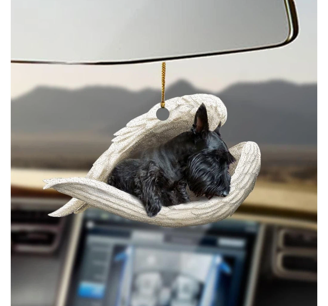 Personalized Scottish Terrier Sleeping Angel Ornament