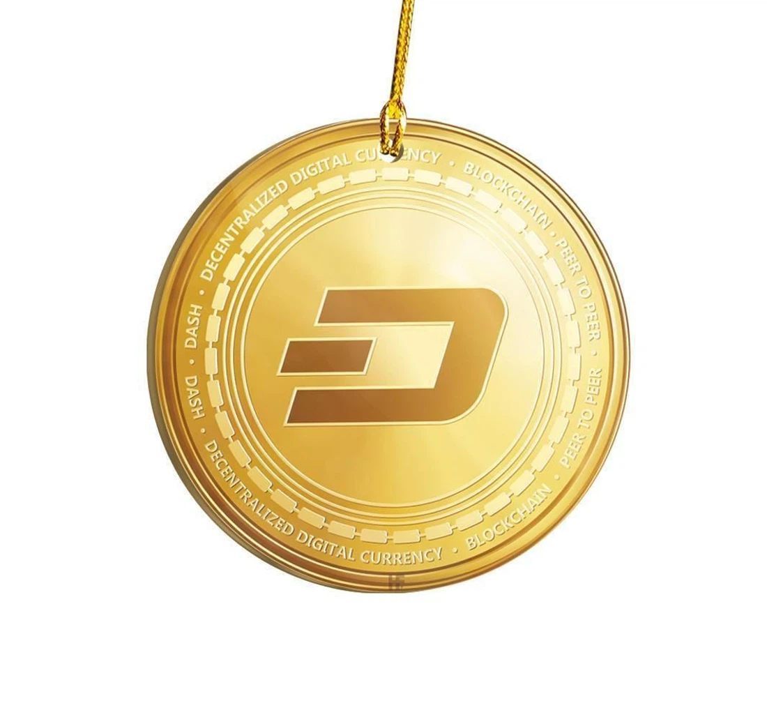 Personalized Dash Cryptocurrency Ornament