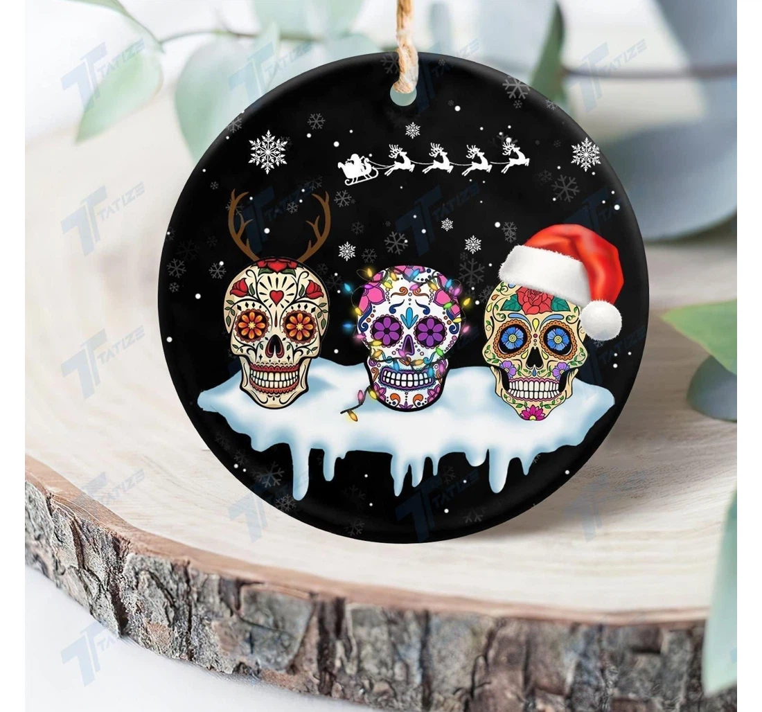 Christmas Skull Ornament