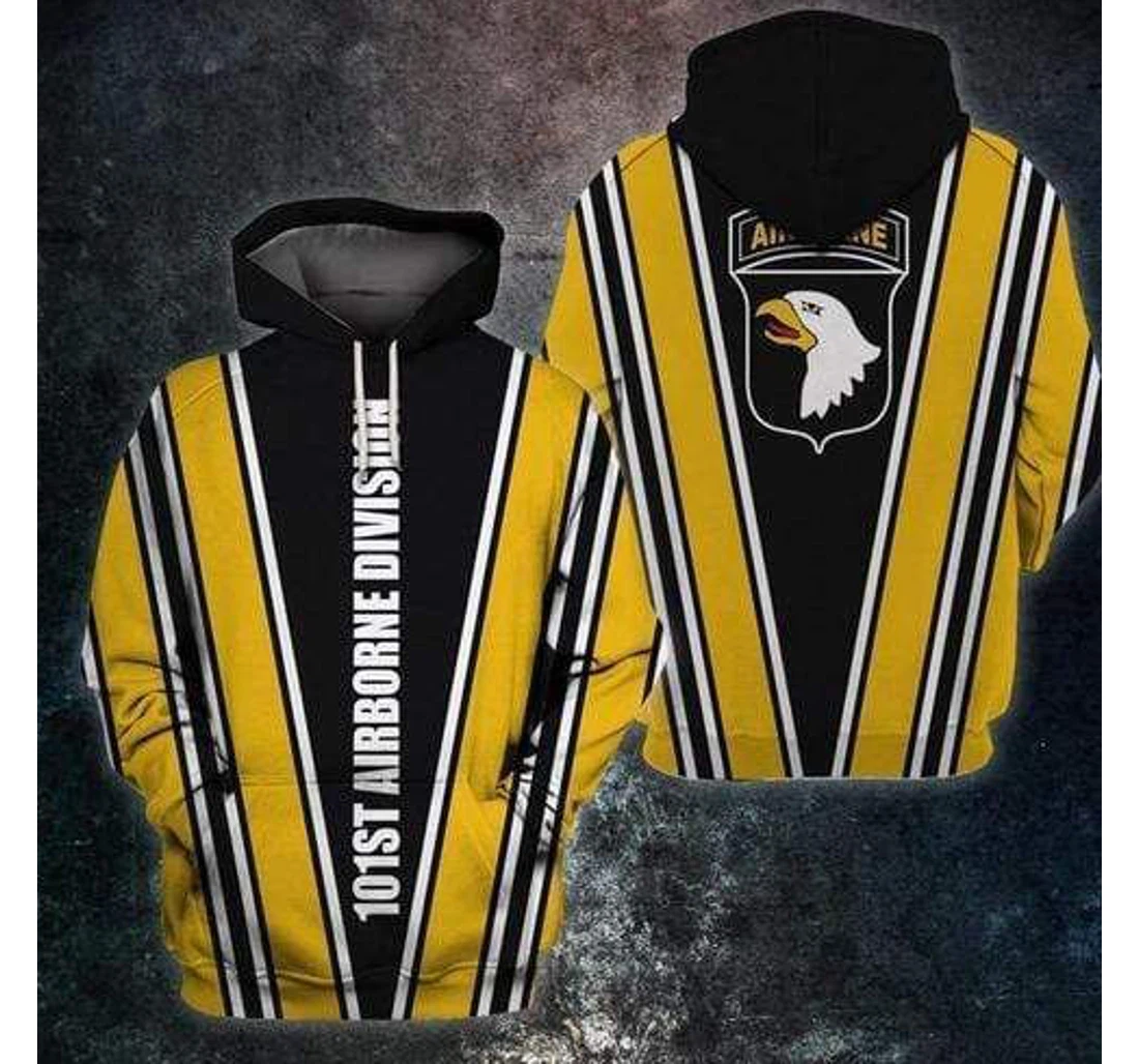 Personalized Airborne Yellow - 3D Printed Pullover Hoodie