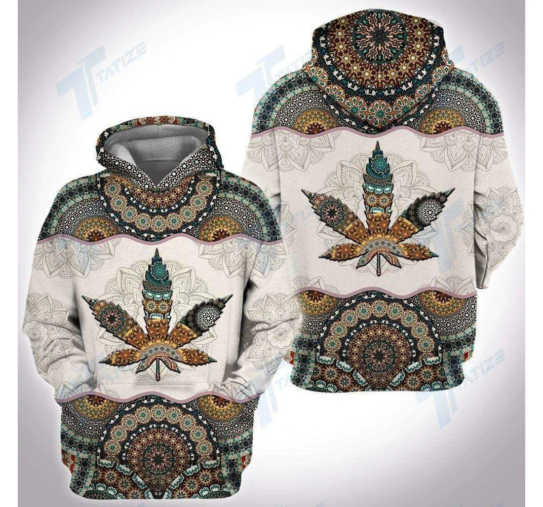 Personalized Mandala Weed V - 3D Printed Pullover Hoodie