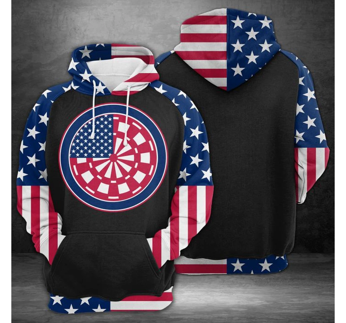 Personalized American Darts - 3D Printed Pullover Hoodie