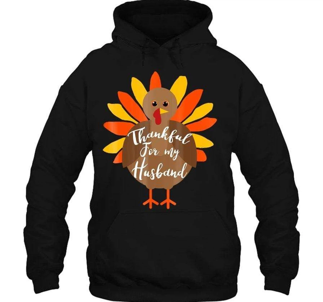 Personalized Thankful My Husband Happy Thanksgiving - 3D Printed Pullover Hoodie