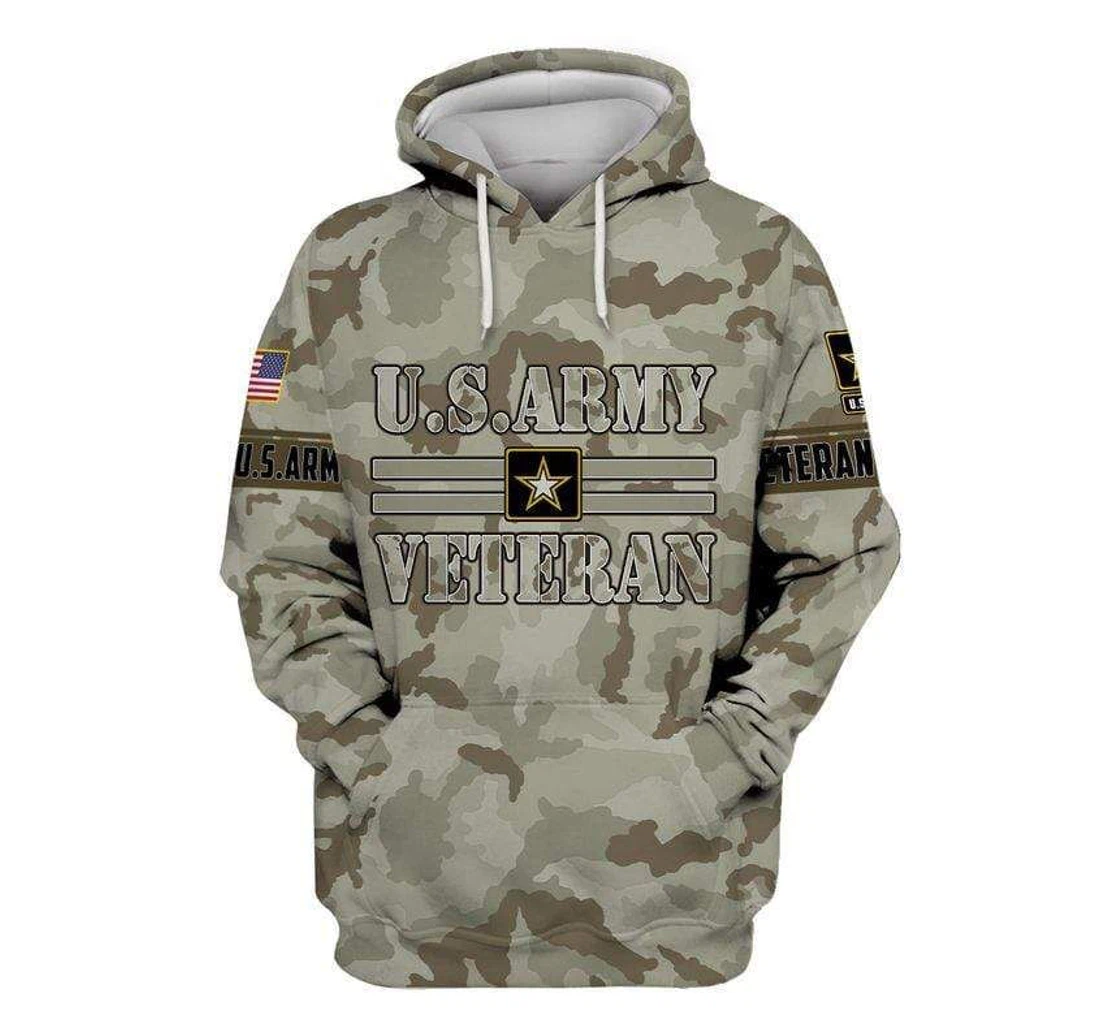 Personalized Soldier American Us Army Veteran V - 3D Printed Pullover Hoodie