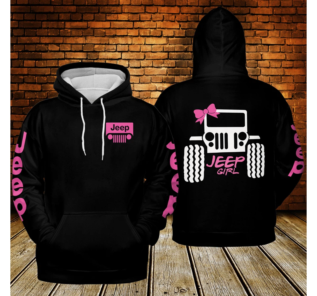 Personalized Simple Pink Jp Girl - 3D Printed Pullover Hoodie
