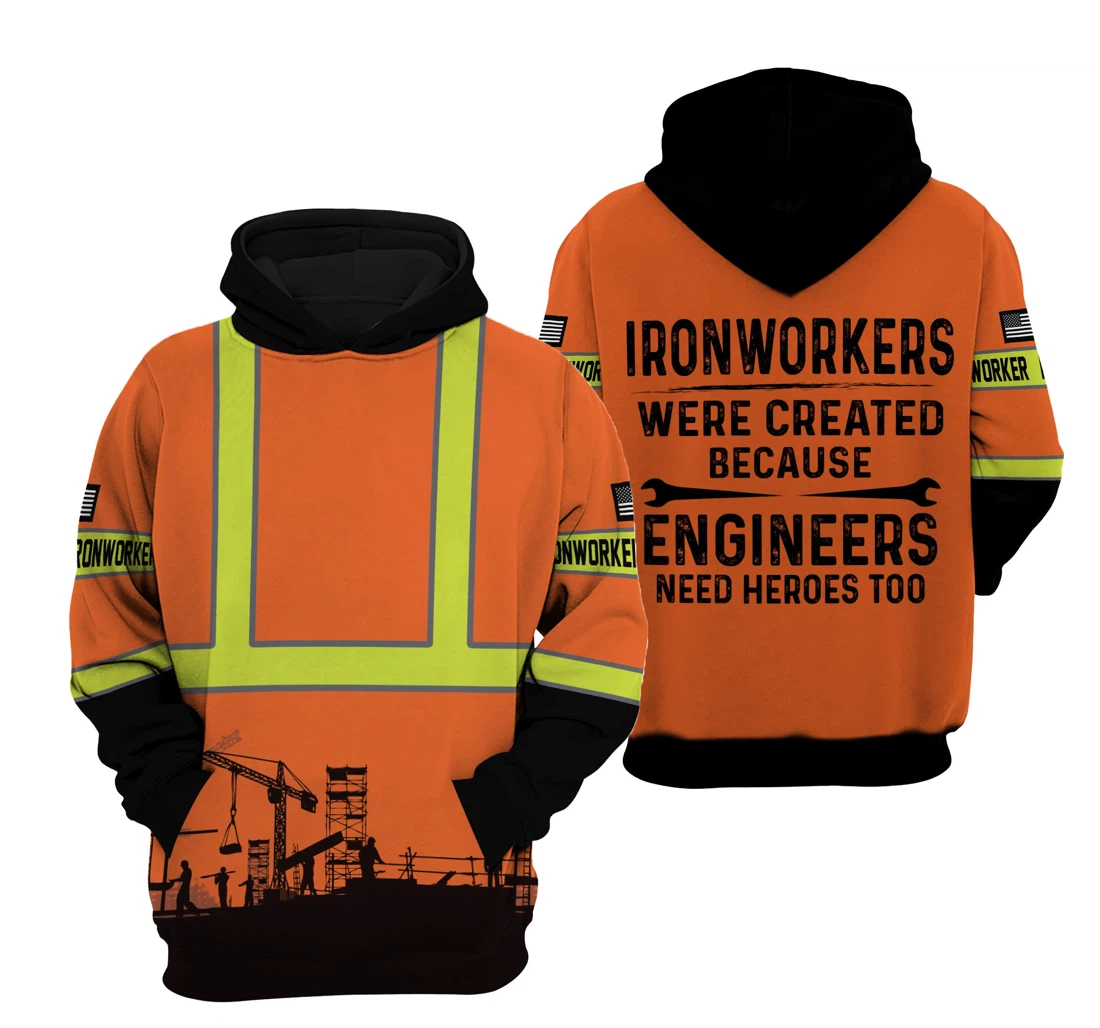 Personalized Ironworker Heroes - 3D Printed Pullover Hoodie