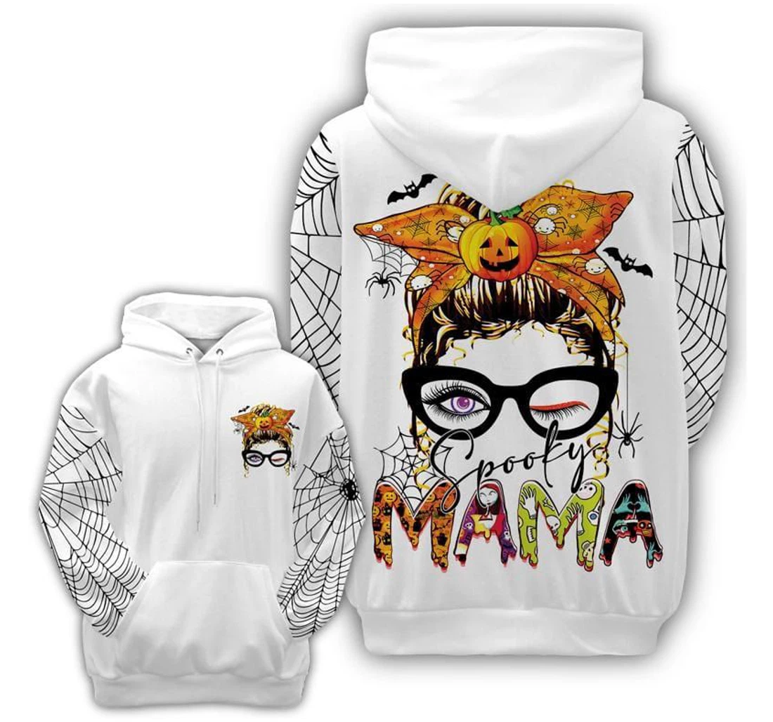 Personalized Spooky Mama Halloween - 3D Printed Pullover Hoodie