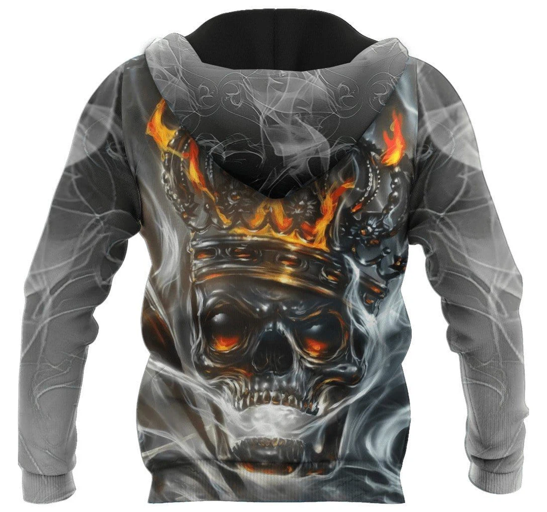 Personalized Skull King Crown - 3D Printed Pullover Hoodie