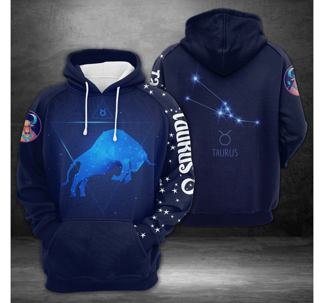 Personalized Taurus Horoscope Birthday - 3D Printed Pullover Hoodie