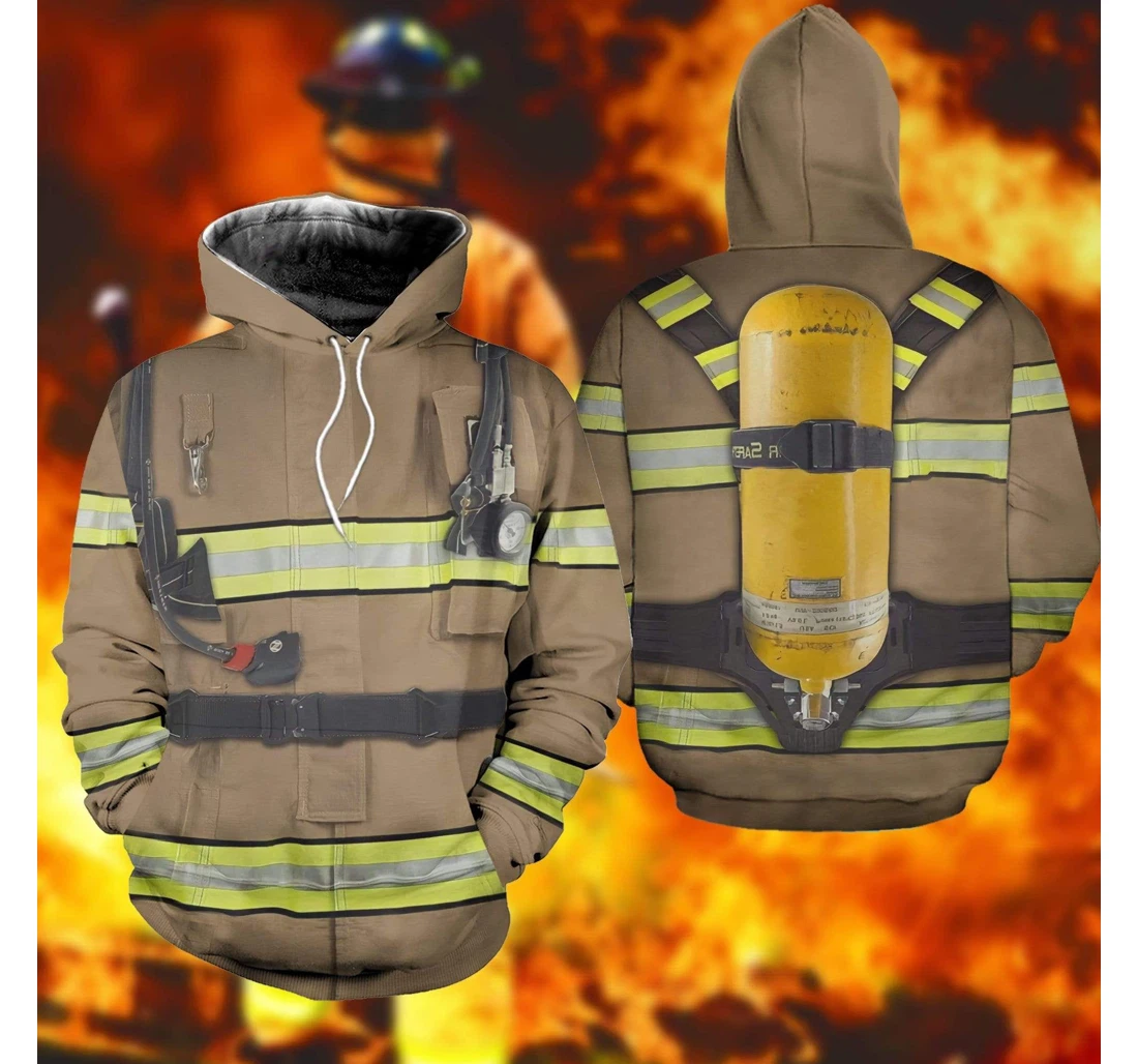 Personalized Father's Day Firefighter H - 3D Printed Pullover Hoodie