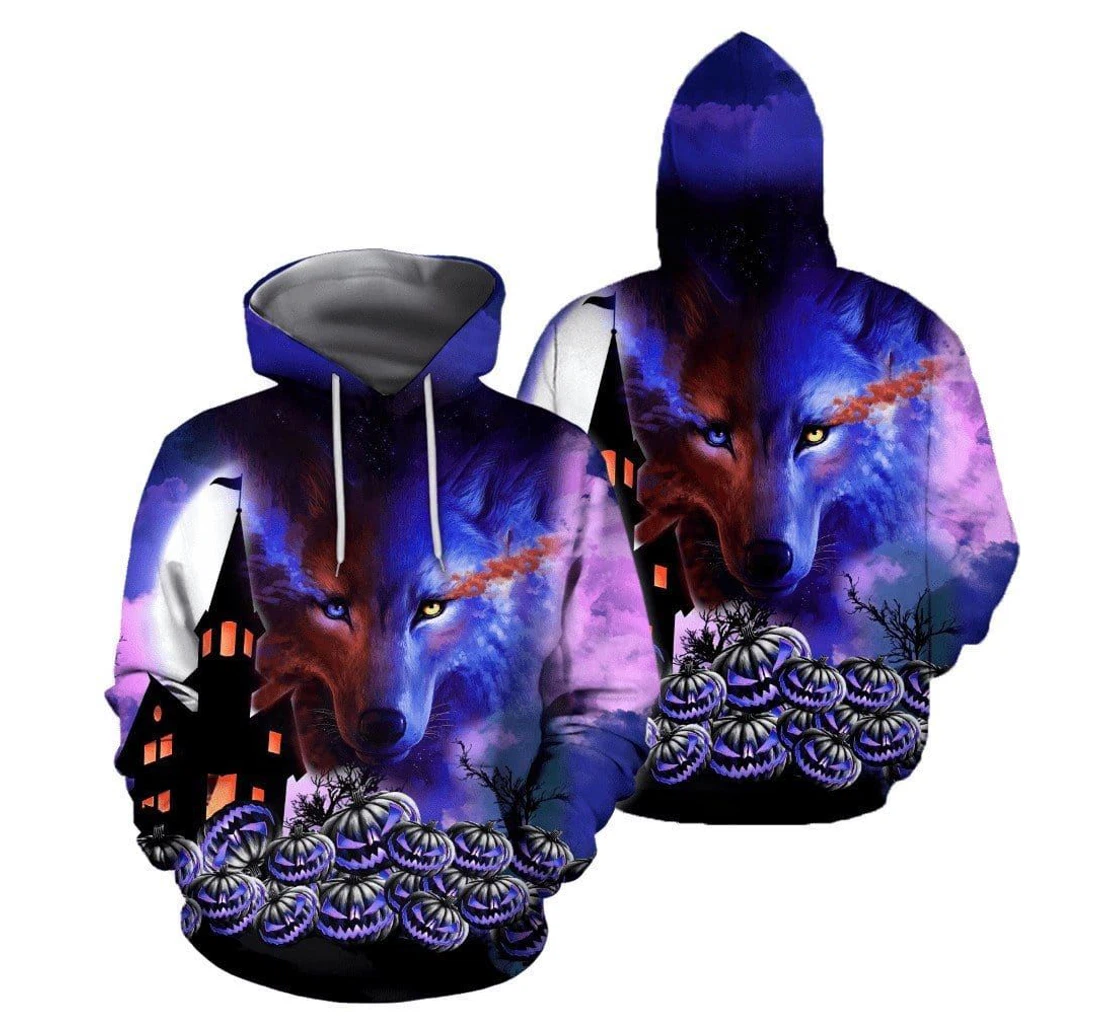 Personalized Halloween Wolf - 3D Printed Pullover Hoodie