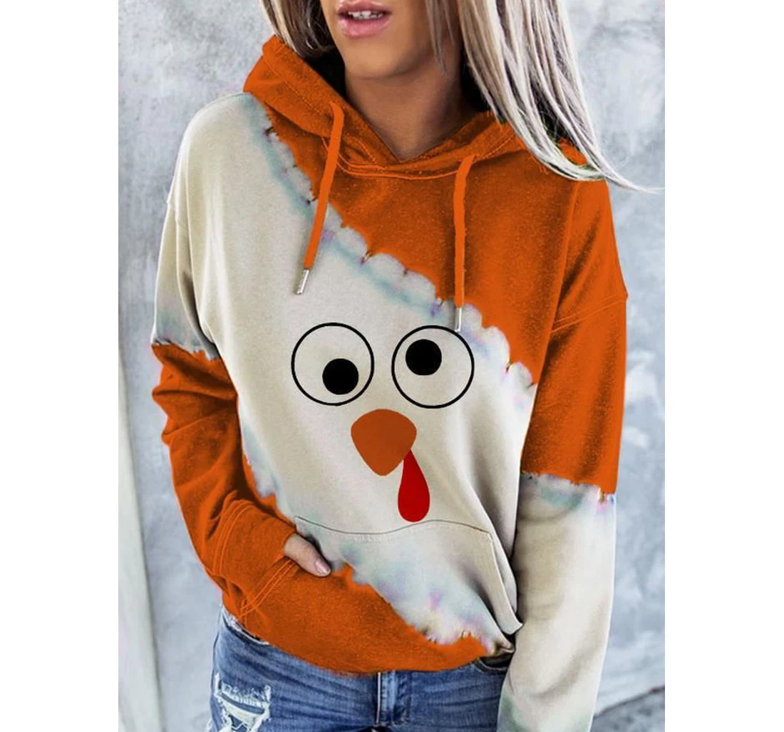 Personalized Thanksgiving Turkey Vintage - 3D Printed Pullover Hoodie