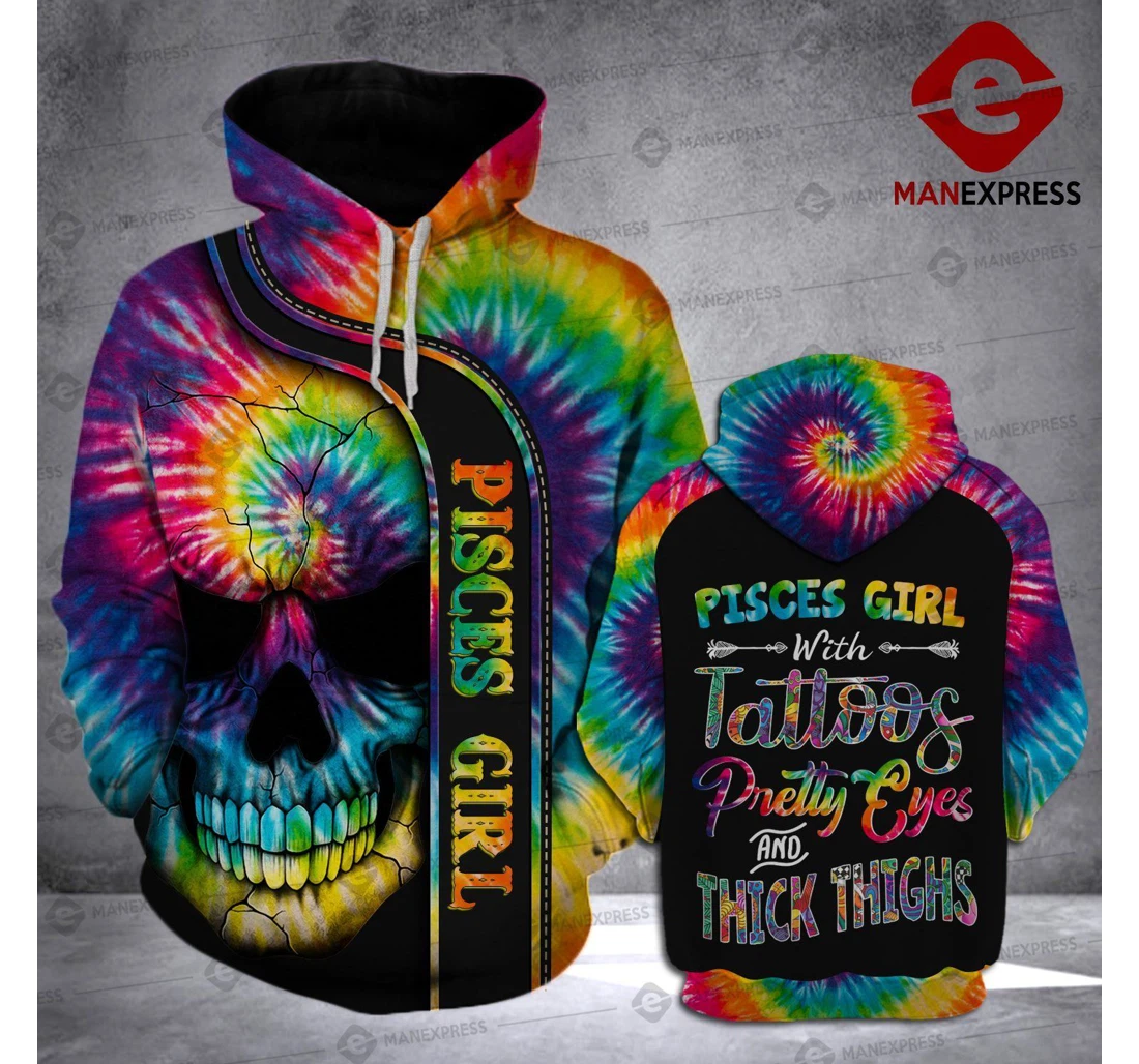 Personalized Lkh Pisces Girl Ie Dye Jqch Hkiuy - 3D Printed Pullover Hoodie