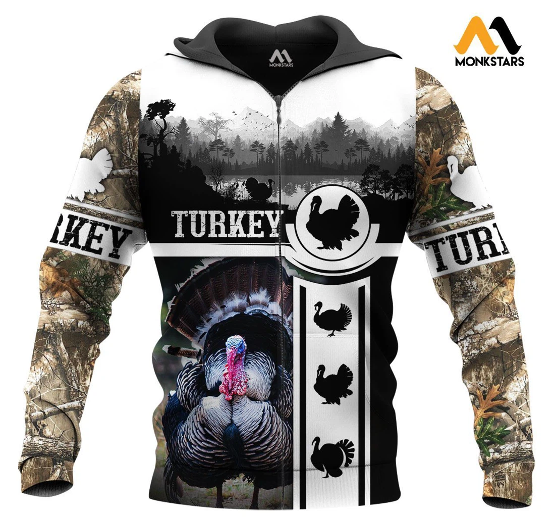 Personalized Hunting Turkey Hunting Hqacr - 3D Printed Pullover Hoodie