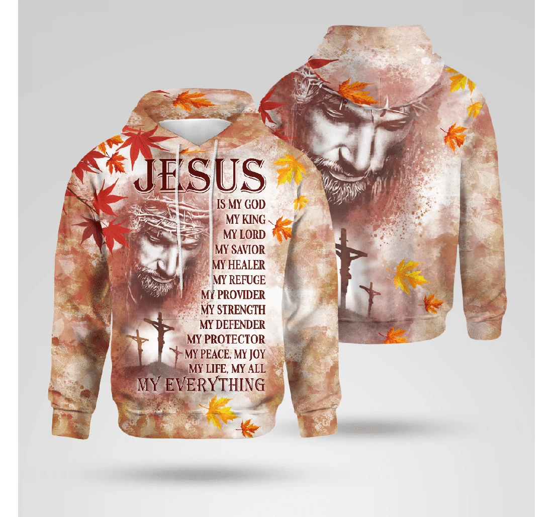 Personalized Jesus My Everything Thanksgiving - 3D Printed Pullover Hoodie