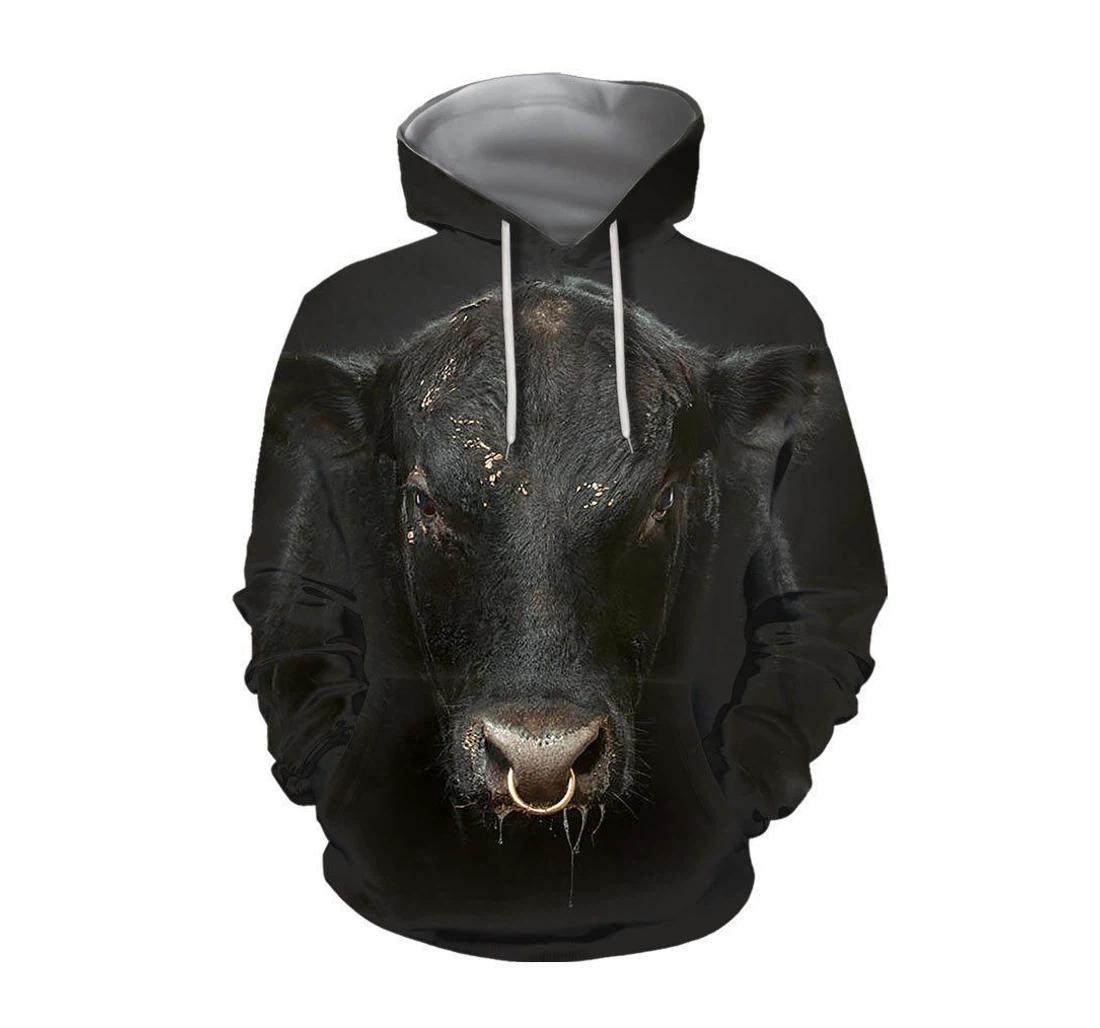 Personalized Cow Hjabj - 3D Printed Pullover Hoodie