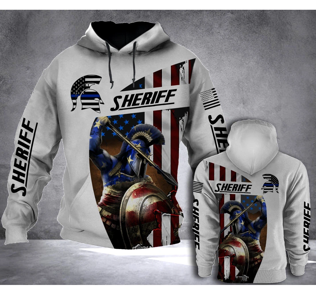 Personalized Sheriff Flag Hjjsf - 3D Printed Pullover Hoodie