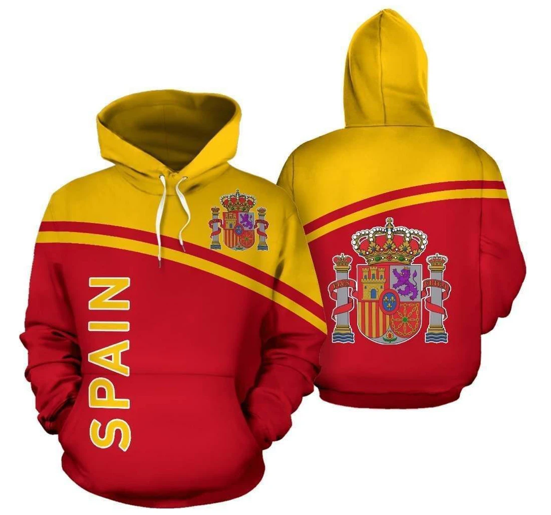 Personalized Spain Hashk - 3D Printed Pullover Hoodie