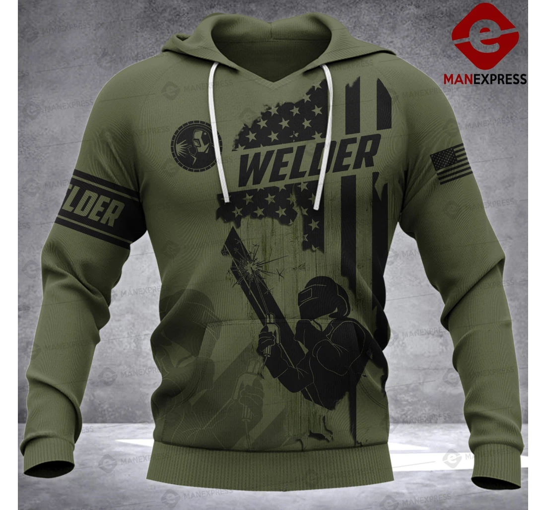 Personalized Ldm Welder Moss Hjeez - 3D Printed Pullover Hoodie