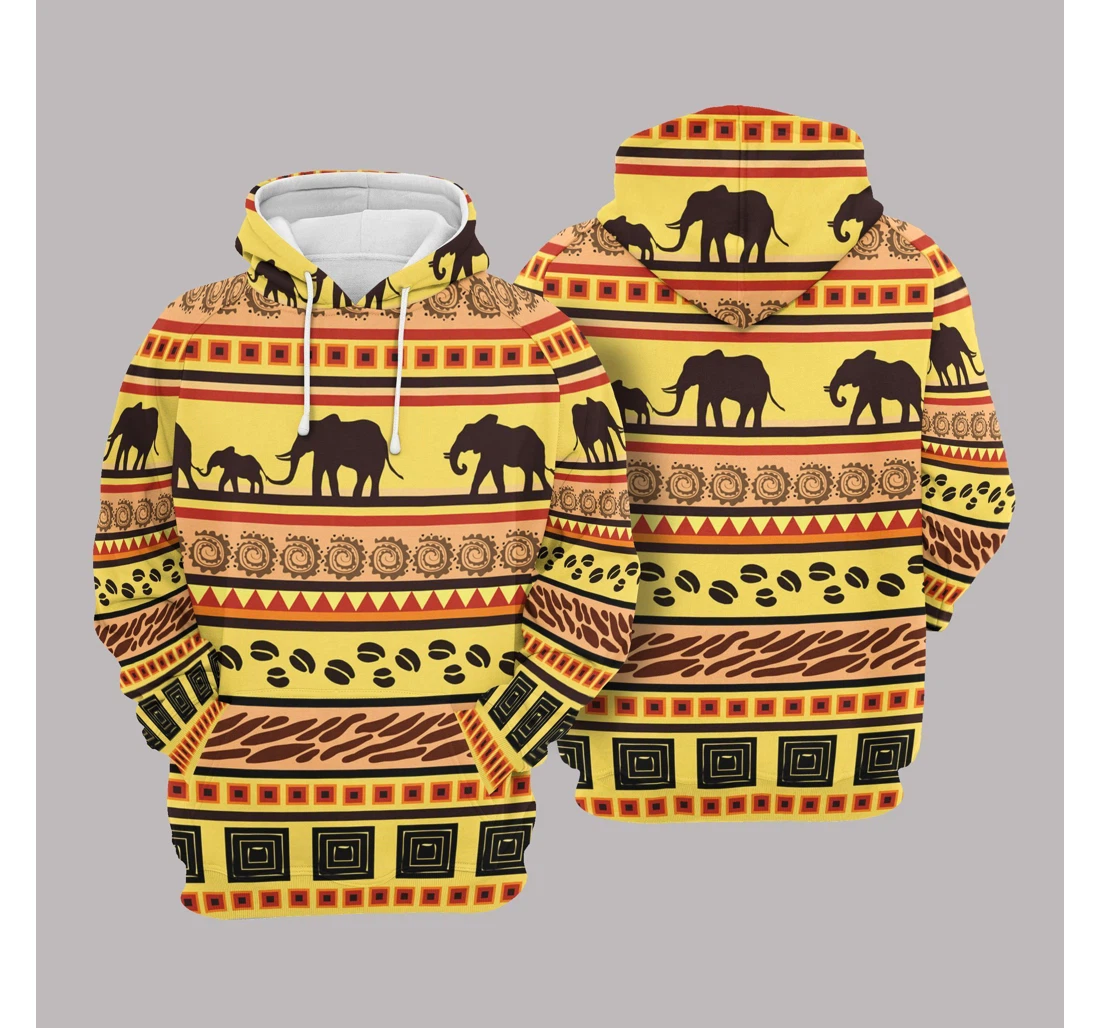 Personalized Elephant Oyenv - 3D Printed Pullover Hoodie