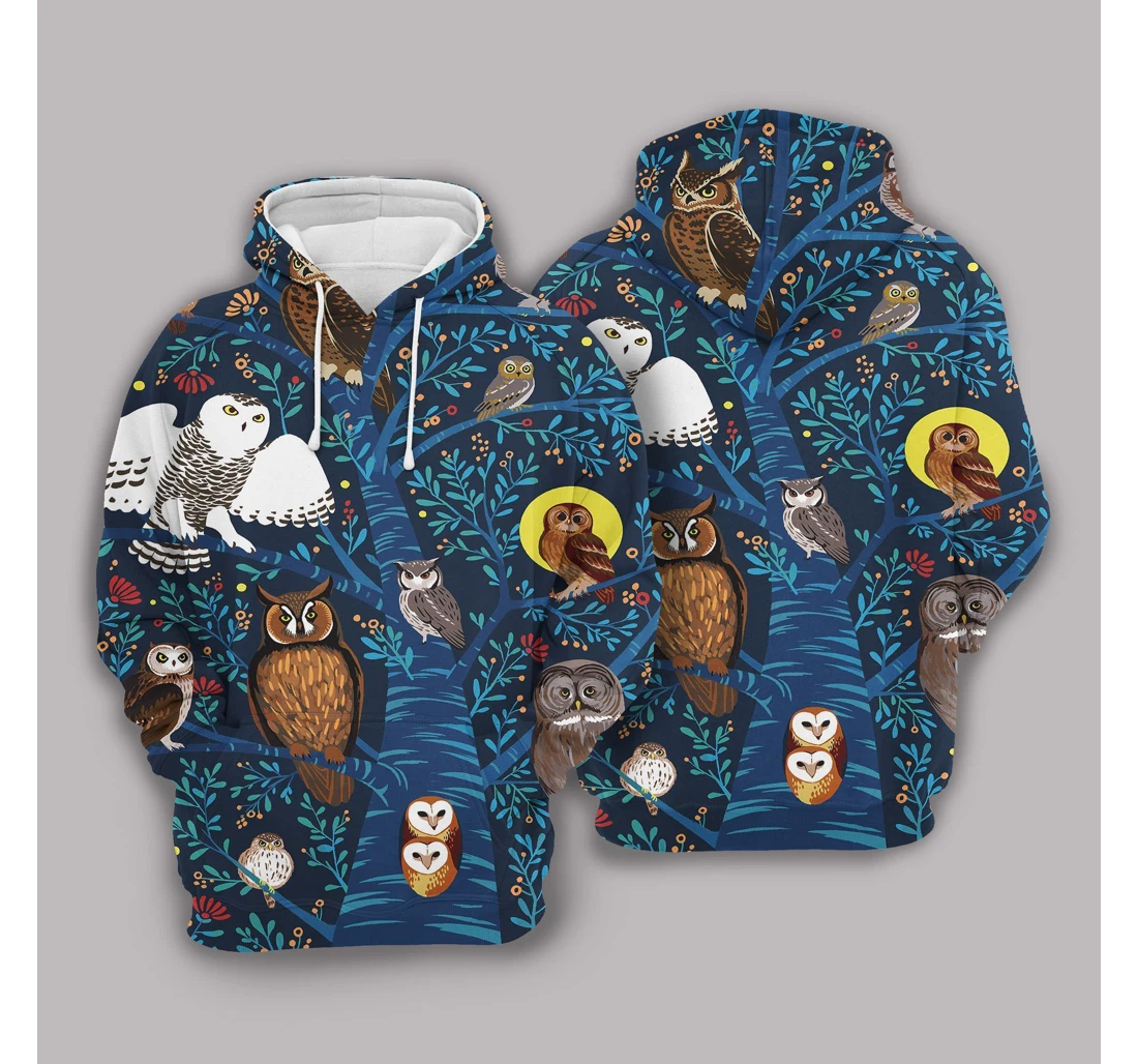 Personalized Owl Oyhym - 3D Printed Pullover Hoodie