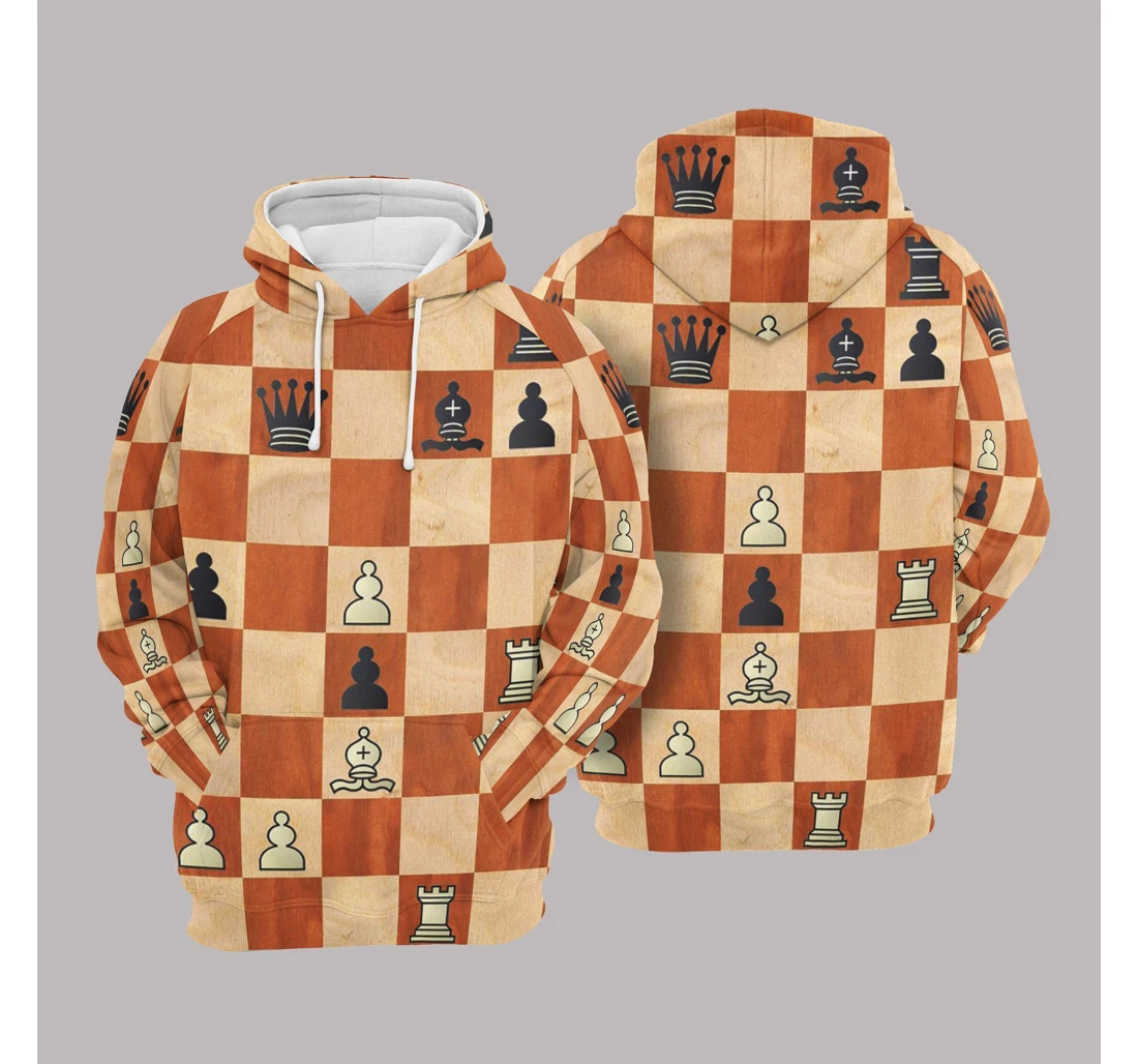 Personalized Chess Oycra - 3D Printed Pullover Hoodie