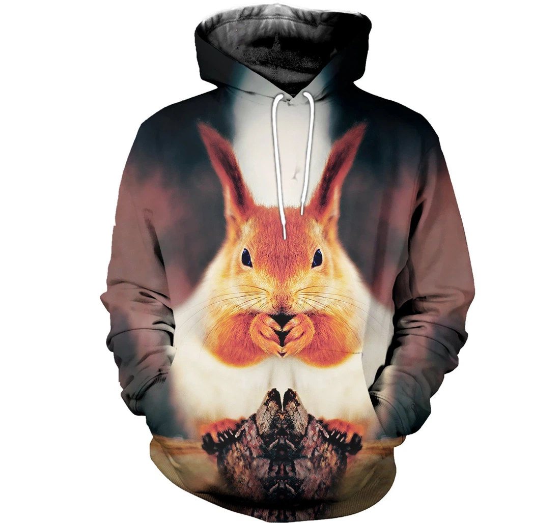 Personalized Squirrel Ougjd - 3D Printed Pullover Hoodie