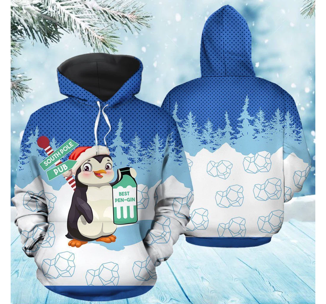 Personalized Penguin North Pole Kcbjj - 3D Printed Pullover Hoodie