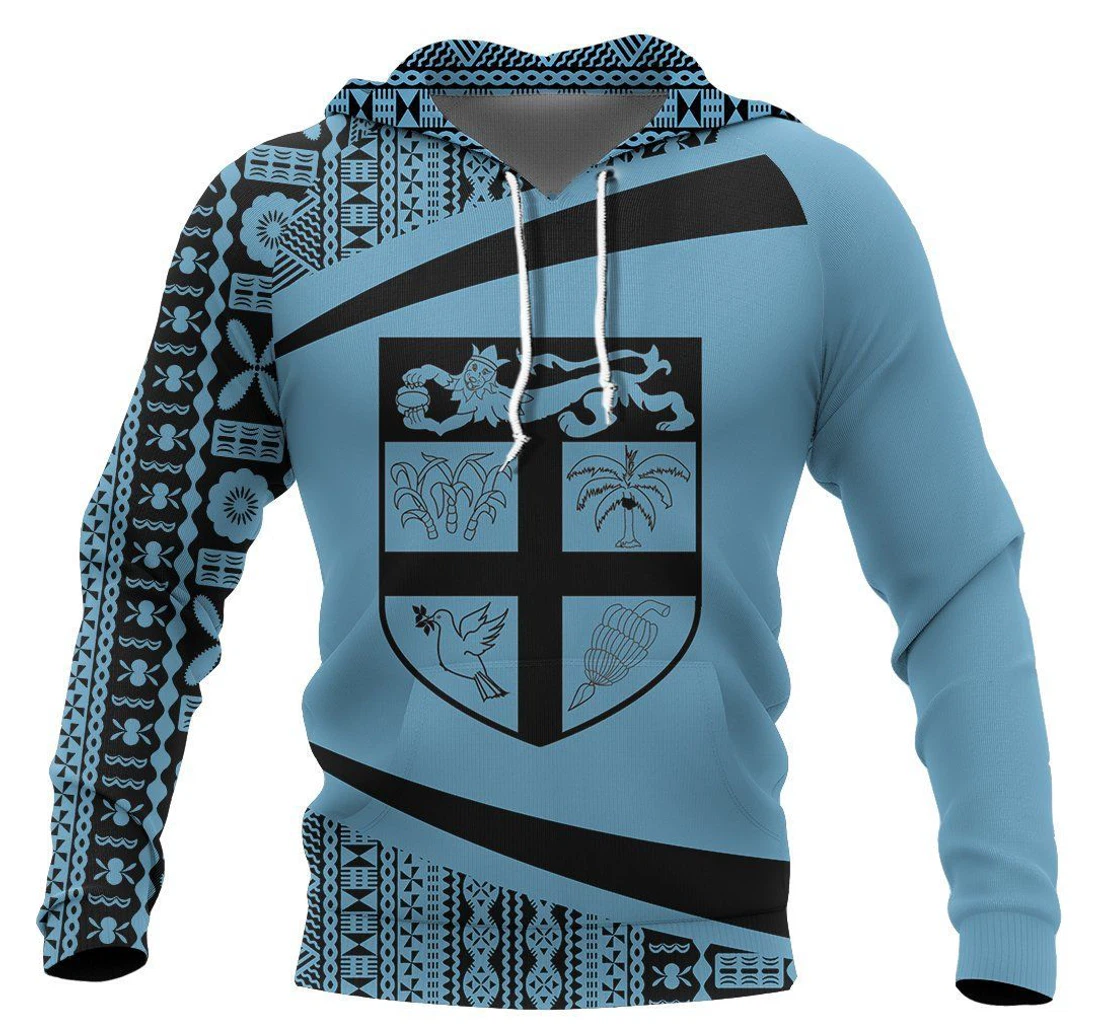 Personalized Fiji Tapa Coat Of Arms Otali - 3D Printed Pullover Hoodie