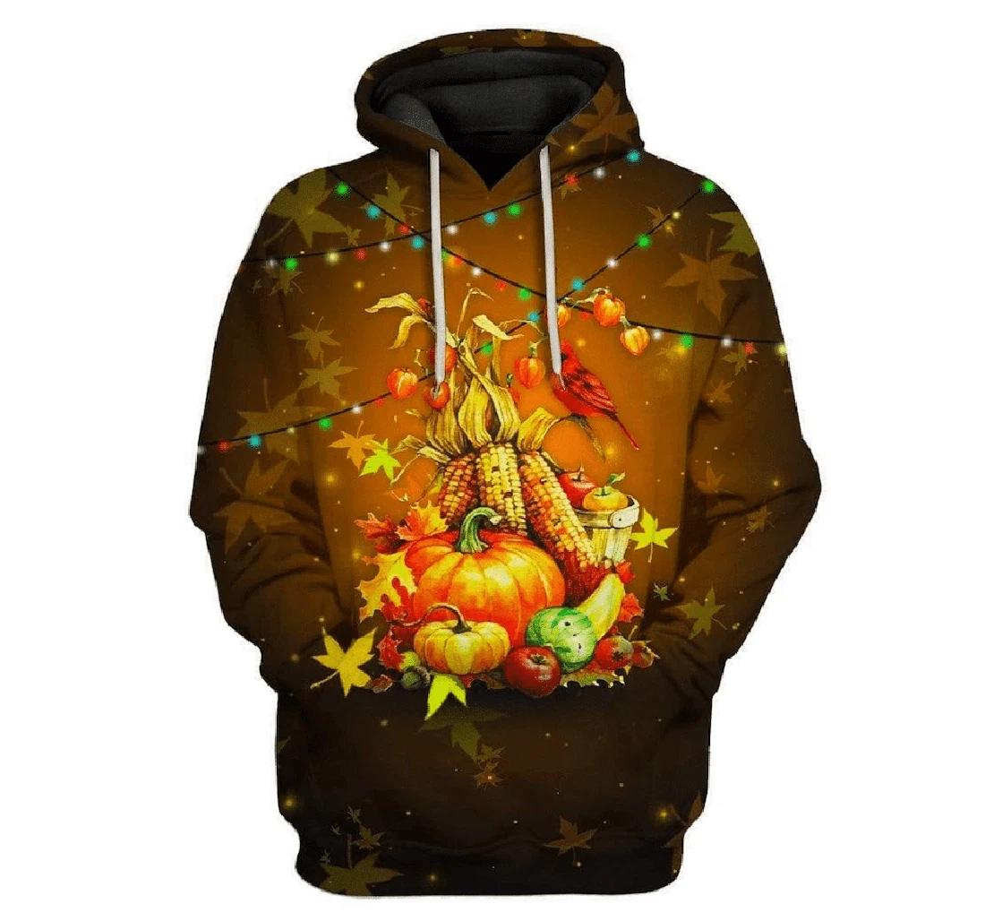 Personalized Harvest Thanksgiving Farmer - 3D Printed Pullover Hoodie