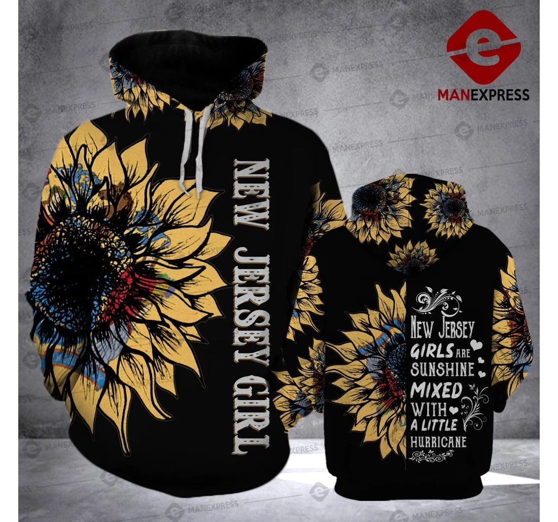 Personalized Lkh New Jersey Girl Hjfdr - 3D Printed Pullover Hoodie