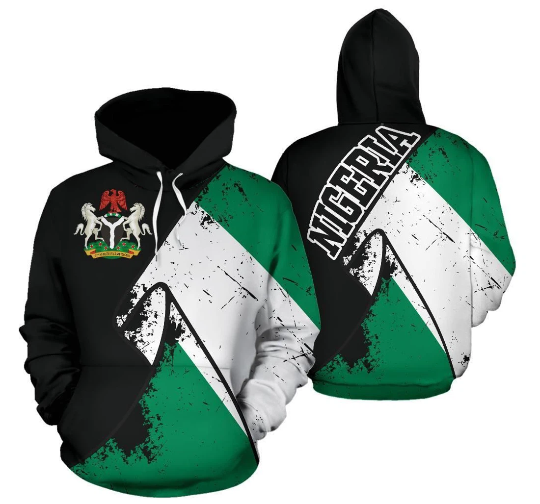 Personalized Nigeria Special Grunge Flag Otbfh - 3D Printed Pullover Hoodie