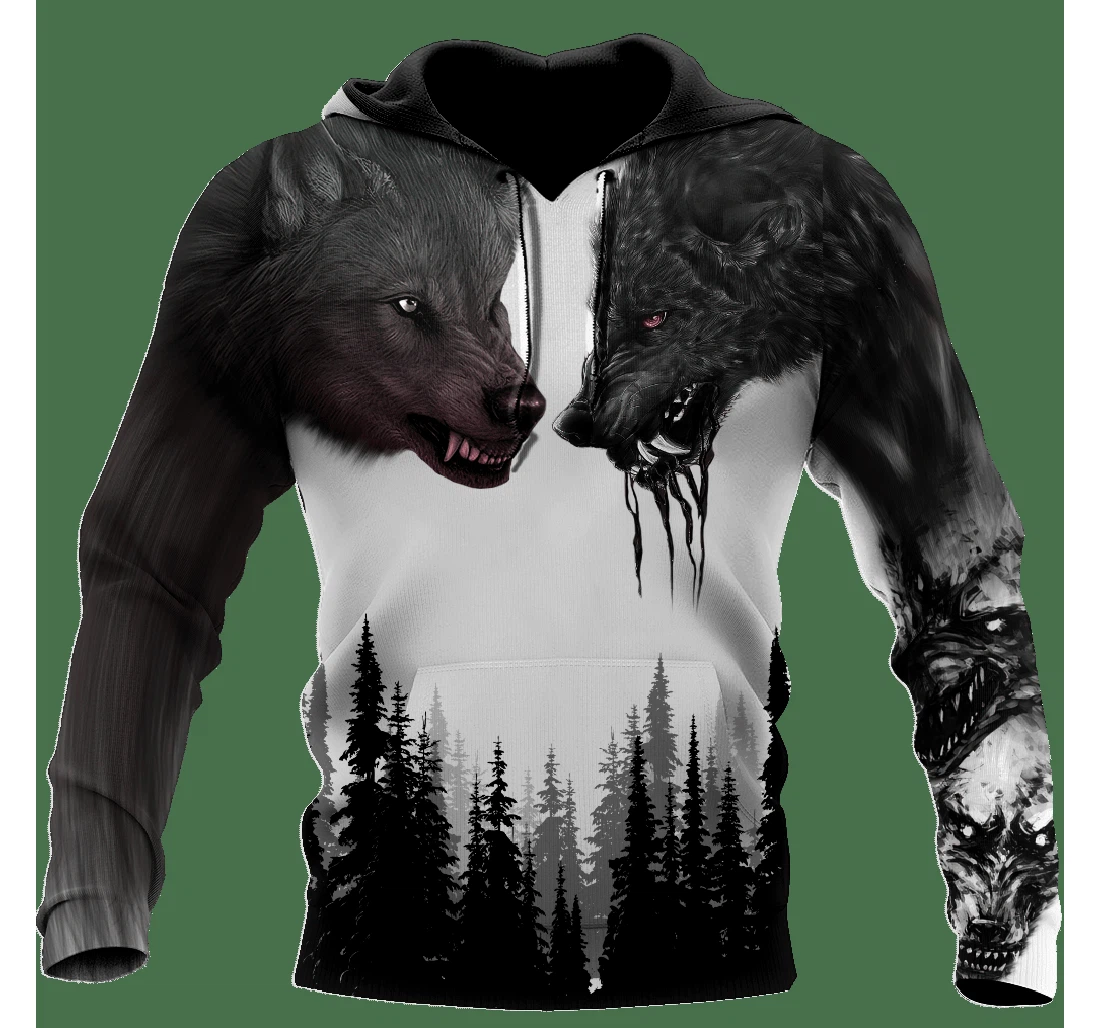 Personalized Wolf Viking - 3D Printed Pullover Hoodie