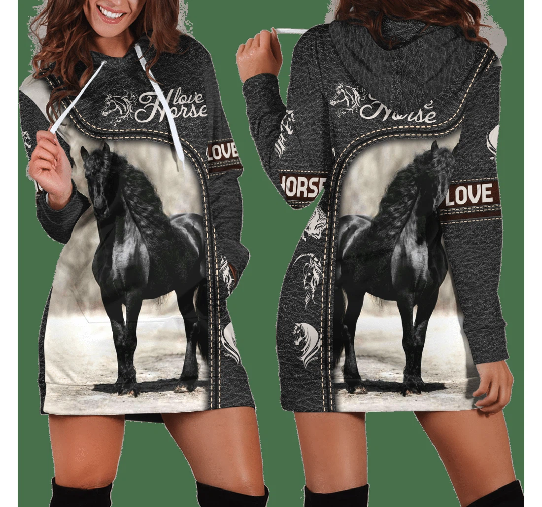 Personalized Beautiful Horse Dress Pid - 3D Printed Pullover Hoodie