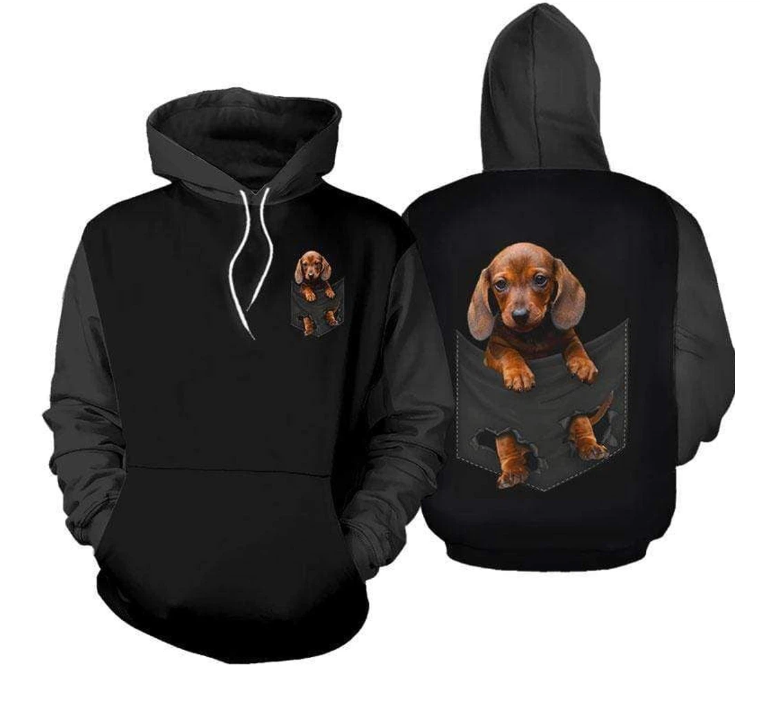 Personalized Dachshund - 3D Printed Pullover Hoodie