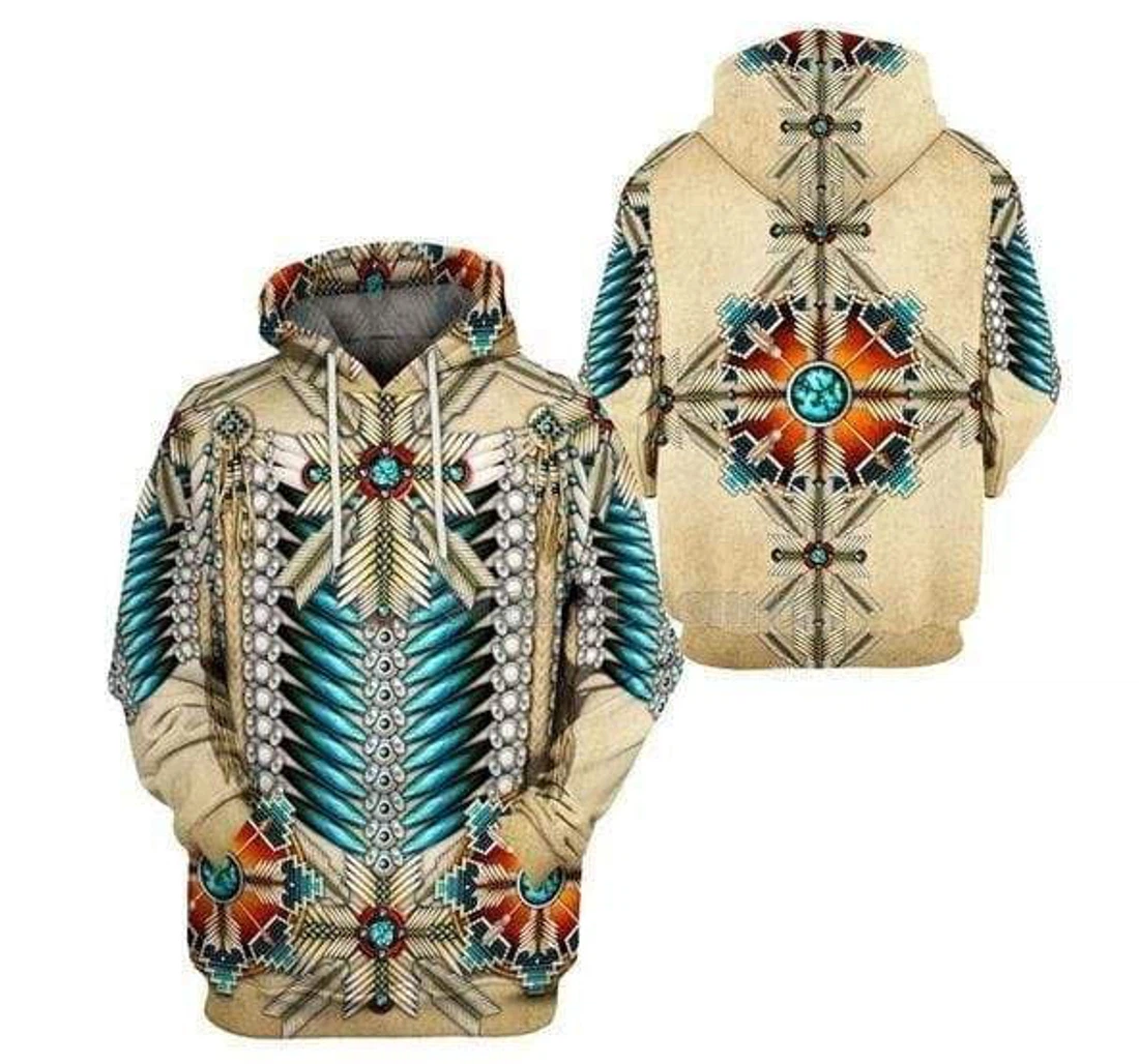 Personalized Native American In Style - 3D Printed Pullover Hoodie