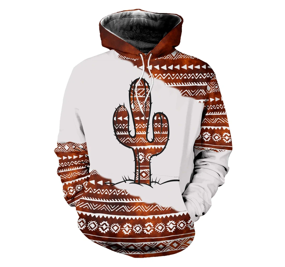 Personalized Mandala Cactus Red Xmas Pan3hd - 3D Printed Pullover Hoodie