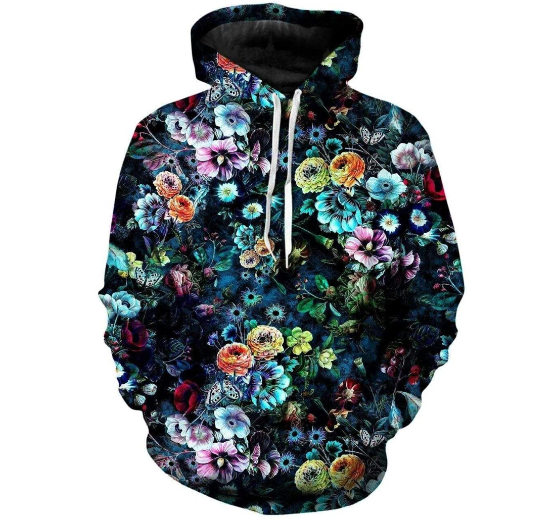 Personalized Neverland Floral Flower - 3D Printed Pullover Hoodie